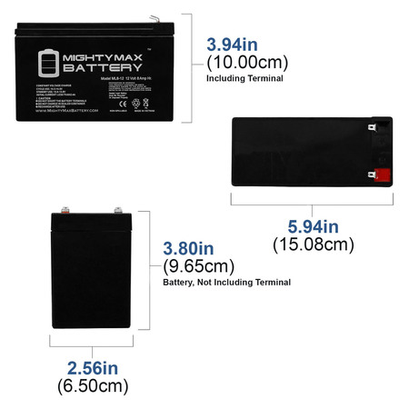 Mighty Max Battery 12V 8Ah Razor Pocket Mod Vapor Black 15130601 Scooter Battery - 8 Pack ML8-12MP819943